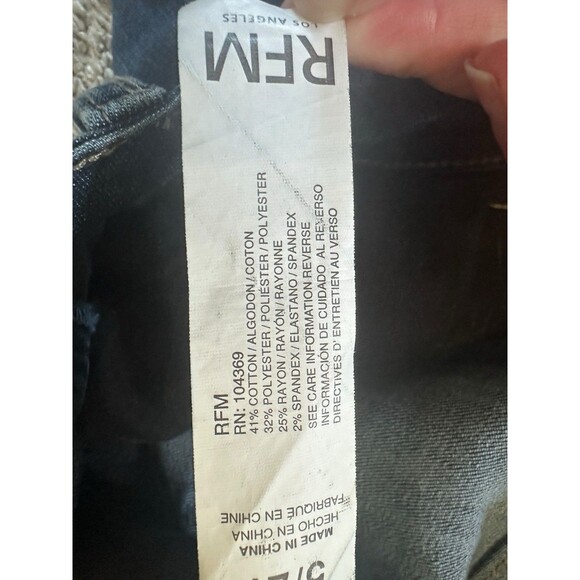 RFM Los Angeles Dark Wash High Rise Straight Leg Women’s Jeans Size 5/27 - Picture 12 of 14